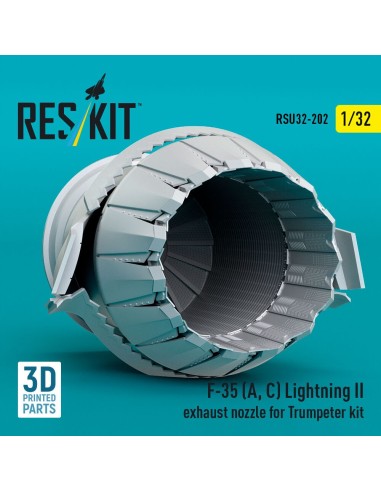 F-35 (A, ?) Lightning II exhaust nozzle for Trumpeter kit (3D Printed) 