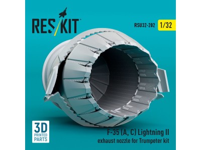 F-35 (A, ?) Lightning II exhaust nozzle for Trumpeter kit (3D Printed) 
