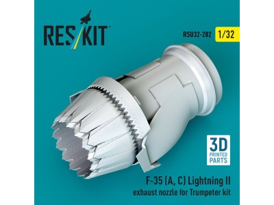 F-35 (A, ?) Lightning II exhaust nozzle for Trumpeter kit (3D Printed) 