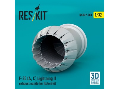 F-35 (A, ?) Lightning II exhaust nozzle for Italeri kit (3D Printed) 