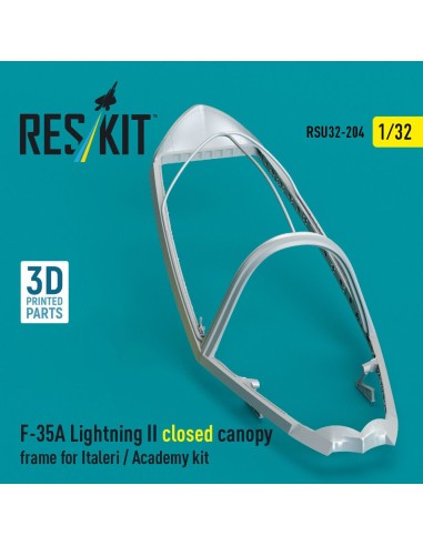 F-35A Lightning II closed canopy frame for Italeri / Academy kit (3D Printed) 