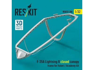F-35A Lightning II closed canopy frame for Italeri / Academy kit (3D Printed) 