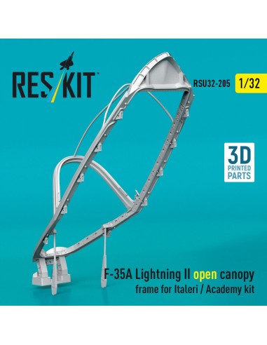 F-35A Lightning II open canopy frame for Italeri / Academy kit (3D Printed) 