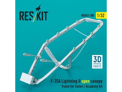 F-35A Lightning II open canopy frame for Italeri / Academy kit (3D Printed) 