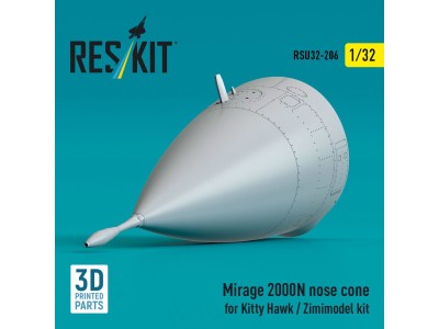Mirage 2000N nose cone for Kitty Hawk / Zimimodel kit (3D Printed) 