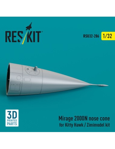 Mirage 2000N nose cone for Kitty Hawk / Zimimodel kit (3D Printed) 