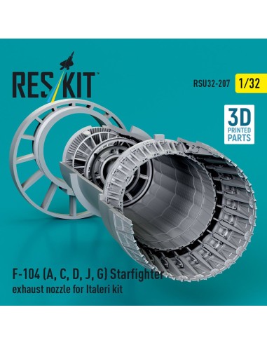 F-104 (A, C, D, J, G) Starfighter exhaust nozzle for Italeri kit (3D Printed) 