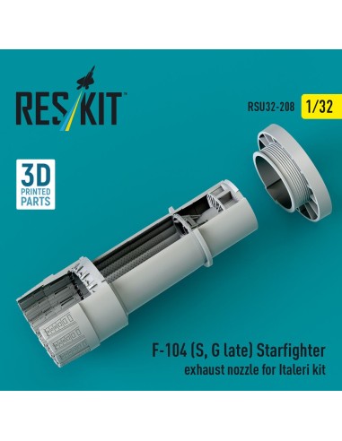F-104 (S, G late) Starfighter exhaust nozzle for Italeri kit (3D Printed) 