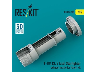 F-104 (S, G late) Starfighter exhaust nozzle for Italeri kit (3D Printed) 