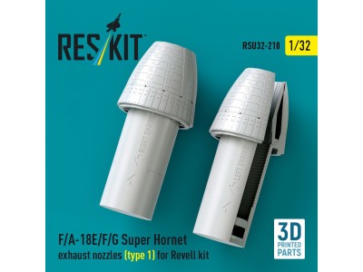 F/A-18E/F/G Super Hornet exhaust nozzles (type 1) for Revell kit (3D Printed) 