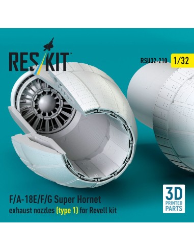F/A-18E/F/G Super Hornet exhaust nozzles (type 1) for Revell kit (3D Printed) 