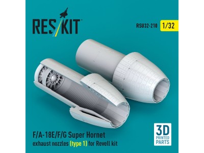 F/A-18E/F/G Super Hornet exhaust nozzles (type 1) for Revell kit (3D Printed) 