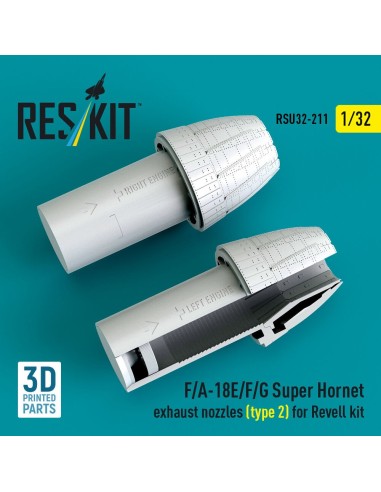 F/A-18E/F/G Super Hornet exhaust nozzles (type 2) for Revell kit (3D Printed) 