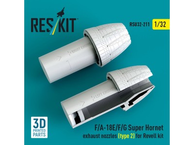 F/A-18E/F/G Super Hornet exhaust nozzles (type 2) for Revell kit (3D Printed) 
