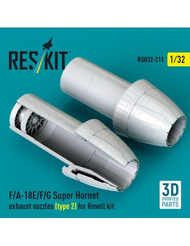 F/A-18E/F/G Super Hornet exhaust nozzles (type 2) for Revell kit (3D Printed) 