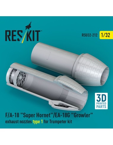 F/A-18 Super Hornet/EA-18G Growler exhaust nozzles type 1 for Trumpeter kit (3D Printed) 