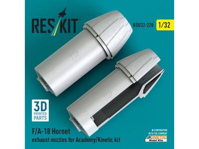 F/A-18 Hornet exhaust nozzles for Academy/Kinetic kit (3D Printed) 