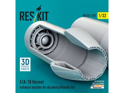 F/A-18 Hornet exhaust nozzles for Academy/Kinetic kit (3D Printed) 