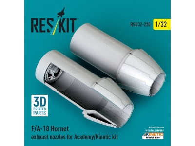 F/A-18 Hornet exhaust nozzles for Academy/Kinetic kit (3D Printed) 