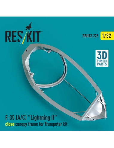 F-35 (A/C) Lightning II close canopy frame for Trumpeter kit (3D Printed) 