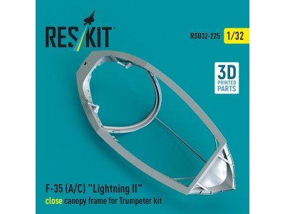 F-35 (A/C) Lightning II close canopy frame for Trumpeter kit (3D Printed) 