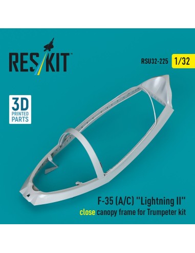 F-35 (A/C) Lightning II close canopy frame for Trumpeter kit (3D Printed) 