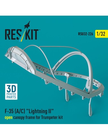 F-35 (A/C) Lightning II open canopy frame for Trumpeter kit (3D Printed) 