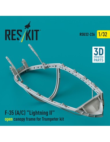 F-35 (A/C) Lightning II open canopy frame for Trumpeter kit (3D Printed) 