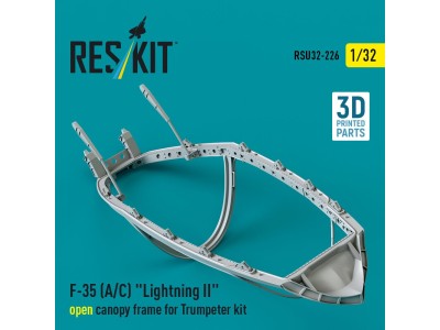 F-35 (A/C) Lightning II open canopy frame for Trumpeter kit (3D Printed) 
