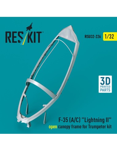 F-35 (A/C) Lightning II open canopy frame for Trumpeter kit (3D Printed) 