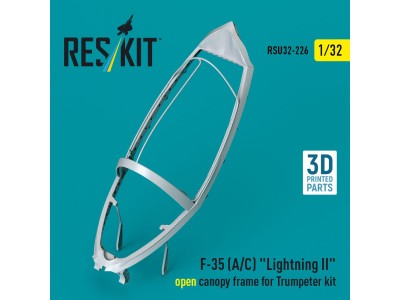 F-35 (A/C) Lightning II open canopy frame for Trumpeter kit (3D Printed) 