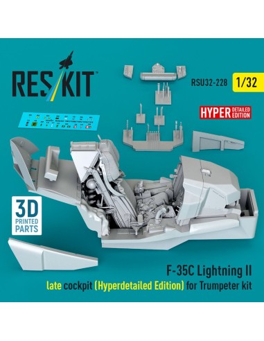 F-35C Lightning II late cockpit (Hyperdetailed Edition) for Trumpeter kit (3D Printed) 