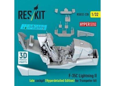 F-35C Lightning II late cockpit (Hyperdetailed Edition) for Trumpeter kit (3D Printed) 