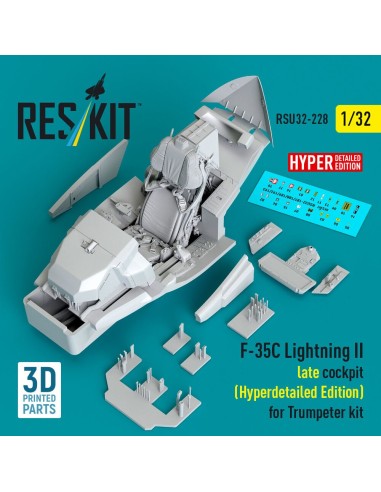 F-35C Lightning II late cockpit (Hyperdetailed Edition) for Trumpeter kit (3D Printed) 