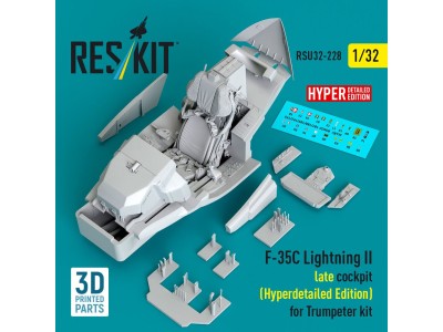 F-35C Lightning II late cockpit (Hyperdetailed Edition) for Trumpeter kit (3D Printed) 