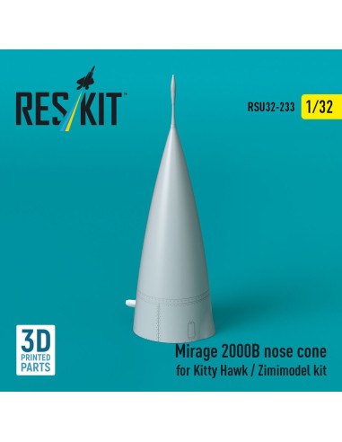 Mirage 2000B nose cone for Kitty Hawk / Zimimodel kit (3D Printed) 