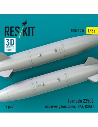 Tornado 2250L underwing fuel tanks (RAF, RSAF) (2 pcs) (3D Printed) 