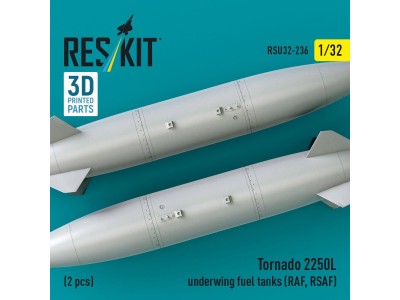 Tornado 2250L underwing fuel tanks (RAF, RSAF) (2 pcs) (3D Printed) 