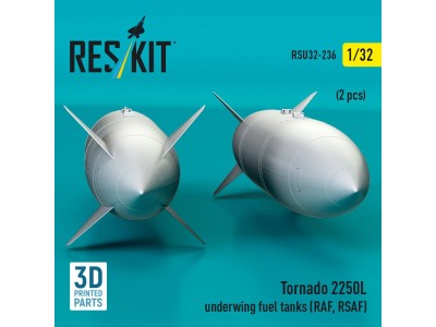 Tornado 2250L underwing fuel tanks (RAF, RSAF) (2 pcs) (3D Printed) 