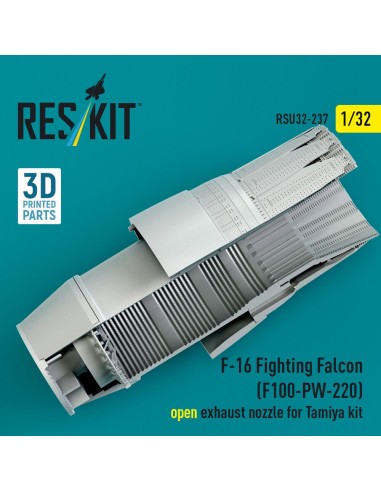 F-16 Fighting Falcon (F100-PW-220) open exhaust nozzle for Tamiya kit (3D Printed) 