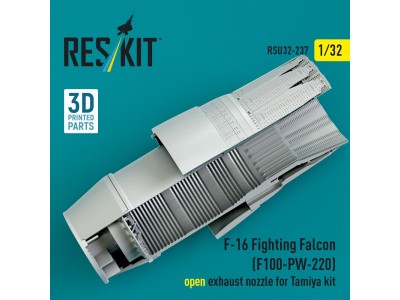 F-16 Fighting Falcon (F100-PW-220) open exhaust nozzle for Tamiya kit (3D Printed) 