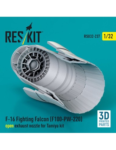 F-16 Fighting Falcon (F100-PW-220) open exhaust nozzle for Tamiya kit (3D Printed) 