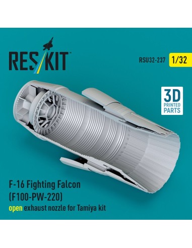 F-16 Fighting Falcon (F100-PW-220) open exhaust nozzle for Tamiya kit (3D Printed) 