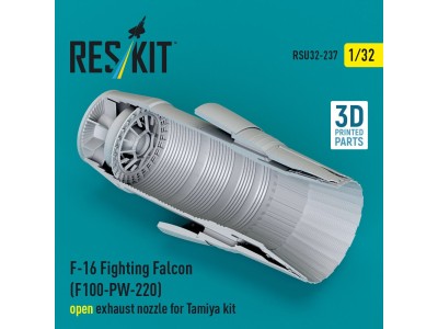 F-16 Fighting Falcon (F100-PW-220) open exhaust nozzle for Tamiya kit (3D Printed) 