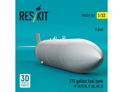 275 gallon fuel tank (F-5E/F/N, F-20, AT-3) (1 pcs) (3D Printed) 
