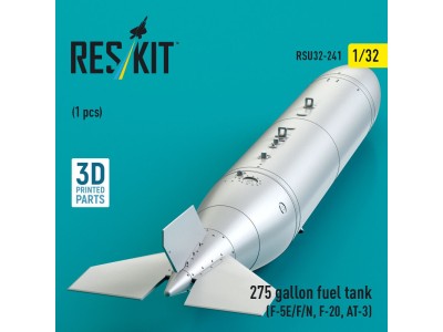 275 gallon fuel tank (F-5E/F/N, F-20, AT-3) (1 pcs) (3D Printed) 