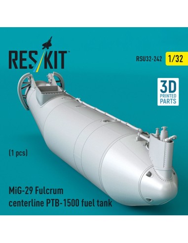 MiG-29 Fulcrum centerline PTB-1500 fuel tank (1 pcs) (3D Printed) 