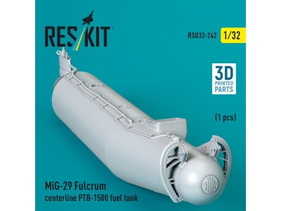 MiG-29 Fulcrum centerline PTB-1500 fuel tank (1 pcs) (3D Printed) 