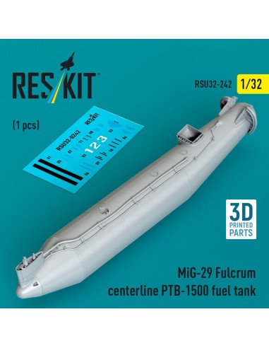 MiG-29 Fulcrum centerline PTB-1500 fuel tank (1 pcs) (3D Printed) 