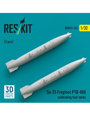 Su-25 Frogfoot PTB-800 underwing fuel tanks (2 pcs) (3D Printed) 